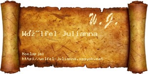 Wölfel Julianna névjegykártya